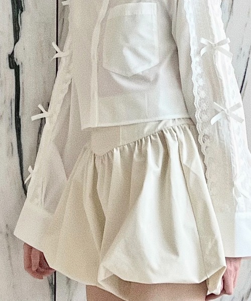 Lovilyn（ラヴィリン）の「-5kgバルーンミニスカート(キュロット)（スカート・レディース・ブラック/ホワイト・MEDIUM/SMALL）」の22枚目の写真