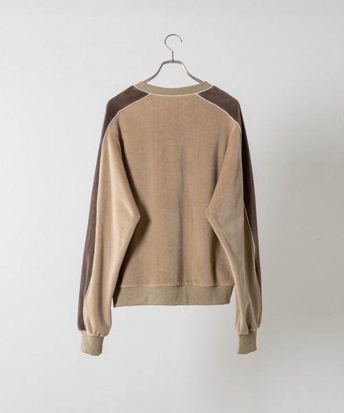 愛用 LOOSE V-NECK VELVET SWEAT/ルーズVネックベルベットスウェット トップス