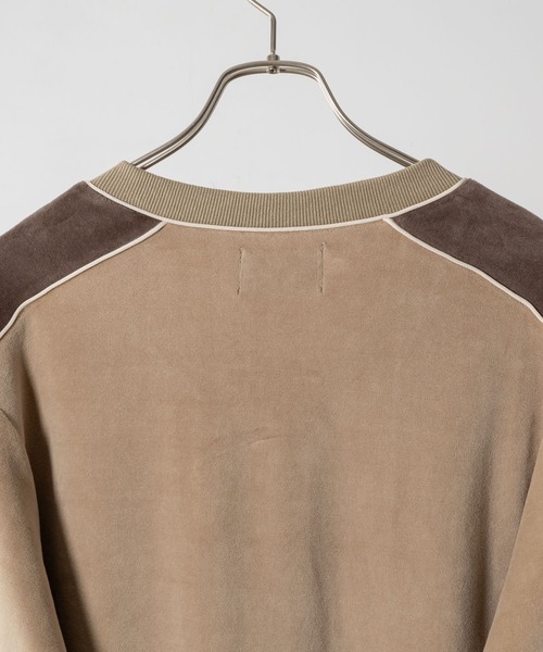 LOOSE V-NECK VELVET SWEAT/ルーズVネックベルベットスウェット