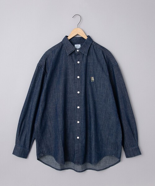 coen（コーエン）の「ワンポイントベア刺繍デニムシャツ（シャツ/ブラウス・メンズ・ブラック/ネイビー/コバルトブルー・M/L/XL）」の18枚目の写真