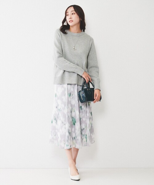 セール】【ゆったり/洗える】ラメ入りローゲージニット（ニット