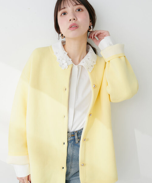 【未使用品】 natural couture（ナチュラルクチュール）の「配色プレー ジャケット・アウター
