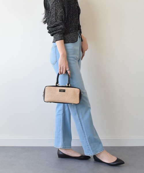 【美品】CHRISTIAN VILLA ラフィアコンビスクエア 2way バケツ pop-3923-m2.jpg
