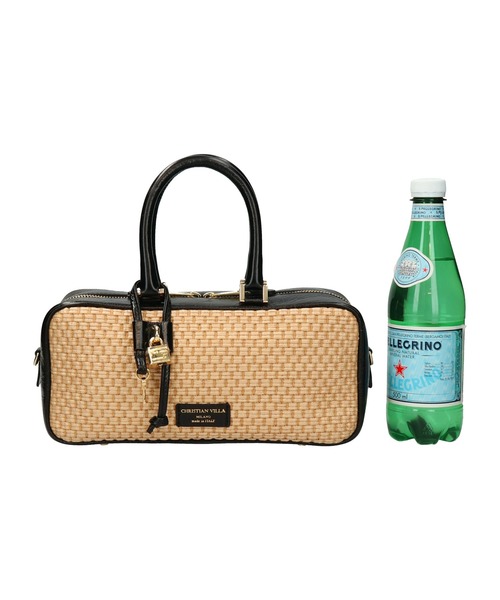 CHRISTIAN VILLA（クリスチャンヴィラ）の「【CHRISTIAN VILLA】チャーム付きラフィアコンビ横長バッグ(Q56437)（ハンドバッグ・レディース・ブラック系その他・ALL）」の22枚目の写真