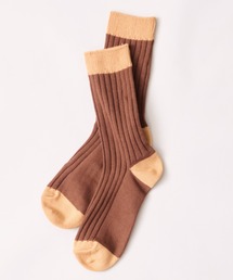 CALIFORNIA OUTFITTERS（カリフォルニア アウトフィッターズ）の「3-12C8 配色 バイカラー 太リブ 厚手 クルーソックス（ソックス/靴下）」