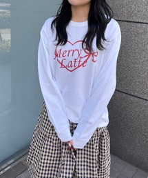 【軽量】merry latte レッドリボンデザイン トレーナー スウェット