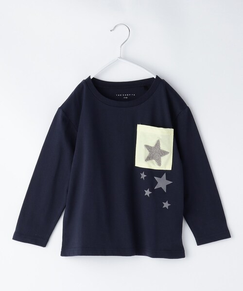 THE SHOP TK (ザ ショップ ティーケー )の「【110-150】星サガラポケット長袖Tシャツ/洗濯機OK(Tシャツ/カットソー・キッズ・ブラック系2/ネイビー系4/イエロー系その他6・11/12/15 /13/14)」の3枚目の写真