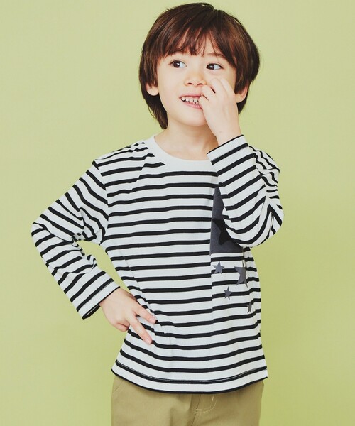THE SHOP TK (ザ ショップ ティーケー )の「【110-150】星サガラポケット長袖Tシャツ/洗濯機OK(Tシャツ/カットソー・キッズ・ブラック系2/ネイビー系4/イエロー系その他6・11/12/15 /13/14)」の7枚目の写真