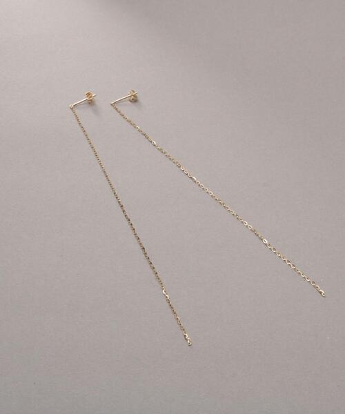 COCOSHNIK ONKITSCH(ココシュニックオンキッチュ)の「K10チェーンピアス フラッシュケーブル(ピアス(両耳用)・レディース・その他1・00)」の1枚目の写真