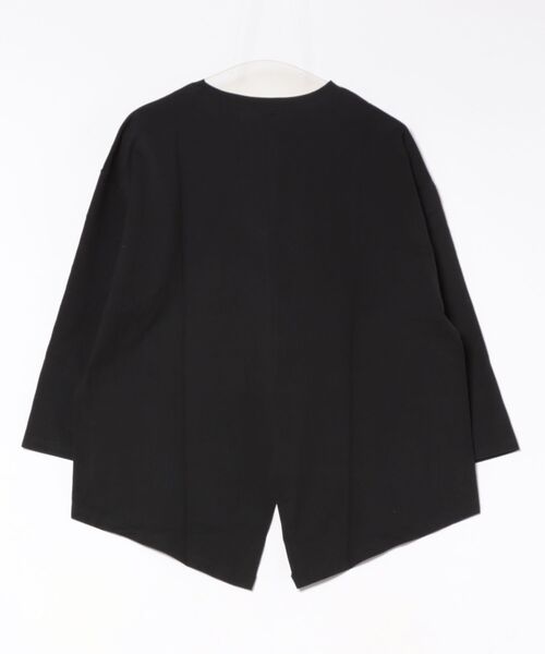 MARAI(マーライ)の「バックスリット コットンプルオーバー 長袖カットソー ベーシックトップス(Tシャツ/カットソー・レディース・イエロー/ライトパープル/ホワイト/ブラック・FREE)」の16枚目の写真