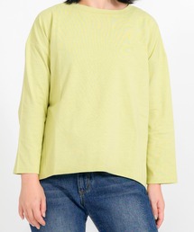 バックスリット コットンプルオーバー 長袖カットソー ベーシックトップス