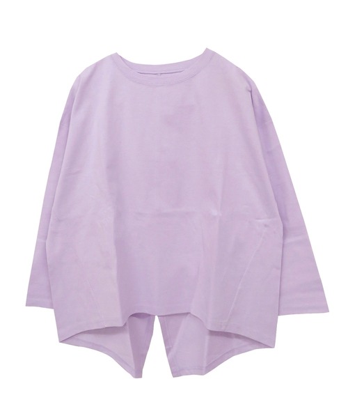MARAI(マーライ)の「バックスリット コットンプルオーバー 長袖カットソー ベーシックトップス(Tシャツ/カットソー・レディース・イエロー/ライトパープル/ホワイト/ブラック・FREE)」の17枚目の写真