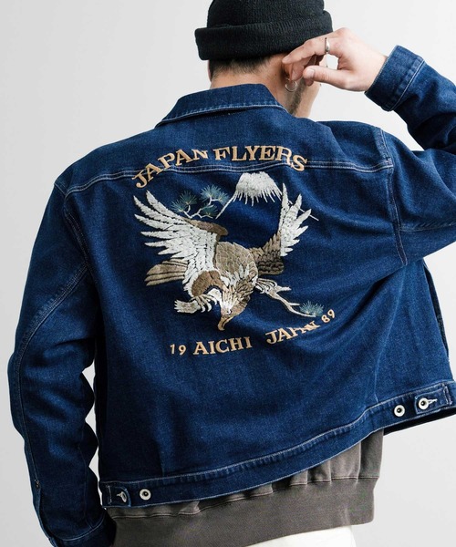 KRIFF MAYER クリフメイヤー ショート丈 スーベニアバック刺繍デニム