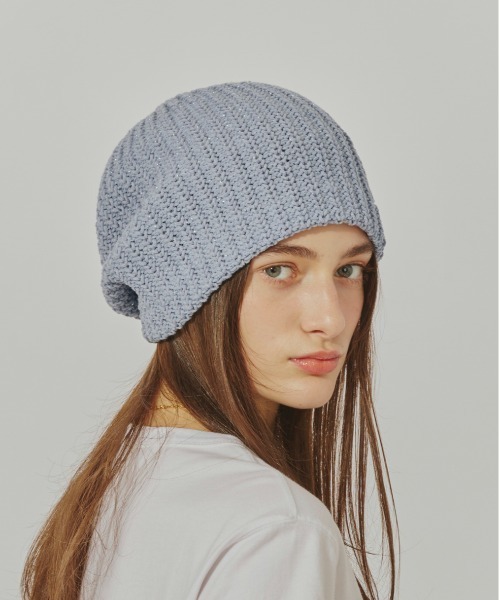 Chapeau d' O（シャポードオー）の「Chapeau d' O  C/A Lame Beret Beanie / シャポードオー（ニットキャップ/ビーニー・レディース・ネイビー/ピンク/ブルー・FREE）」の9枚目の写真