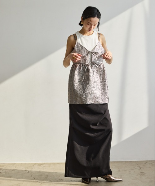 AIC.（エーアイシー）の「2WAYメタリックふくれジャガードキャミソール（キャミソール・レディース・シルバー・FREE）」の18枚目の写真