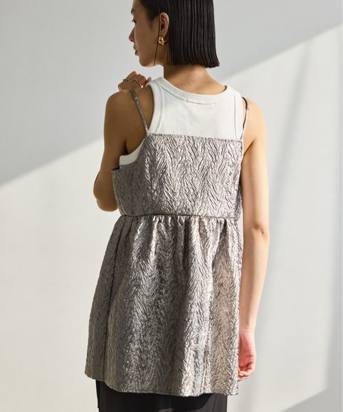 AIC.（エーアイシー）の「2WAYメタリックふくれジャガードキャミソール（キャミソール・レディース・シルバー・FREE）」の16枚目の写真