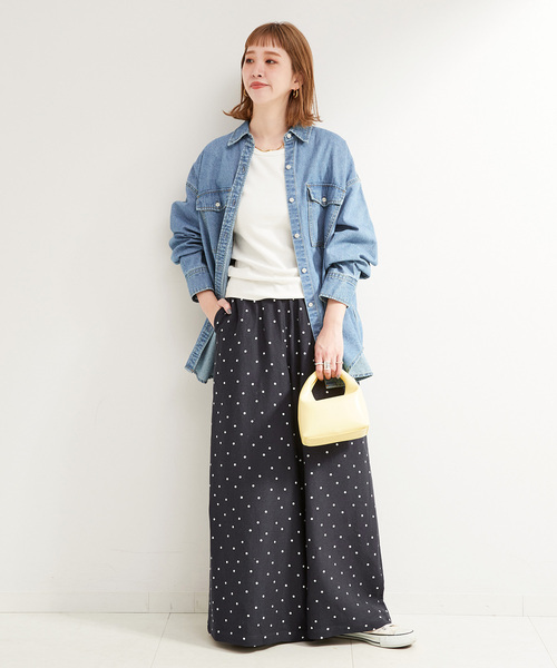 B.C STOCK(ベーセーストック)の「《追加4》【WEB限定】ウォッシャブル / デニムワーカーシャツ(シャツ/ブラウス・レディース・ブルー・FREE)」の8枚目の写真