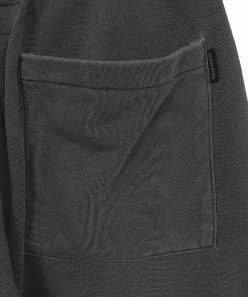 ADAM PATEK(アダムパテック)の「ADAMPATEK/pigment dyeing damage wide pants/ピグメント染ダメージワイドスウェットパンツ(スウェットパンツ・メンズ・ブラック・2/1)」の11枚目の写真