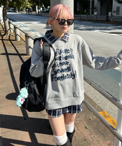 sedacle（セダクル）の「シャツレイヤードロゴスウェット（スウェット・メンズ・グレー/ベージュ/ブラック・LARGE/MEDIUM/SMALL）」の18枚目の写真