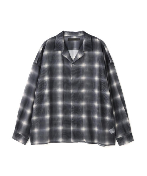 DANKE SCHON(ダンケシェーン)の「DankeSchon/ダンケシェーン/OMBRE CHECK MESH LONG SHIRTS(シャツ/ブラウス・メンズ・ブラウン/ブラック・M/L)」の3枚目の写真