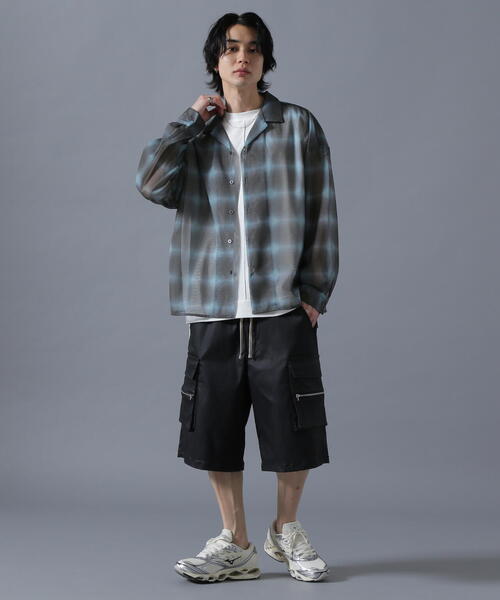 DANKE SCHON(ダンケシェーン)の「DankeSchon/ダンケシェーン/OMBRE CHECK MESH LONG SHIRTS(シャツ/ブラウス・メンズ・ブラウン/ブラック・M/L)」の13枚目の写真