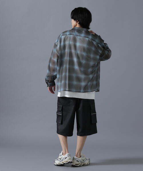 DANKE SCHON(ダンケシェーン)の「DankeSchon/ダンケシェーン/OMBRE CHECK MESH LONG SHIRTS(シャツ/ブラウス・メンズ・ブラウン/ブラック・M/L)」の14枚目の写真