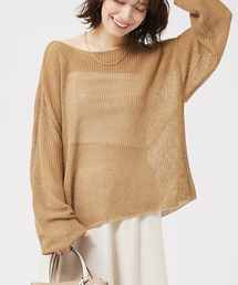 abahouse mavie | リネンライクシアーニット/春服/夏服/メッシュ(ニット/セーター)