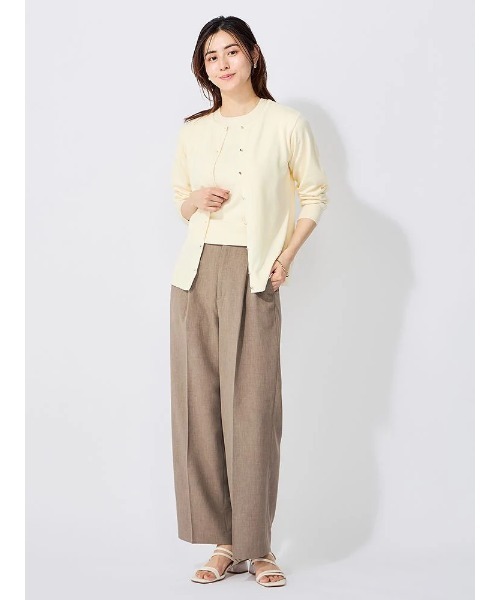 Perfect Suit FActory（パーフェクトスーツファクトリー）の「ソフトタッチカーディガン　オフホワイト/グレー/ピンク（Ｌ．ピンク）（ニット/セーター・レディース・オフホワイト/ライトグレー/ライトピンク/ブラック・M/L）」の6枚目の写真