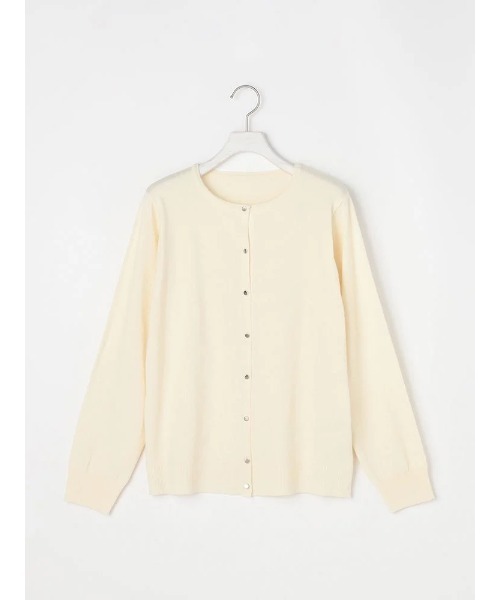 Perfect Suit FActory（パーフェクトスーツファクトリー）の「ソフトタッチカーディガン　オフホワイト/グレー/ピンク（Ｌ．ピンク）（ニット/セーター・レディース・オフホワイト/ライトグレー/ライトピンク/ブラック・M/L）」の7枚目の写真