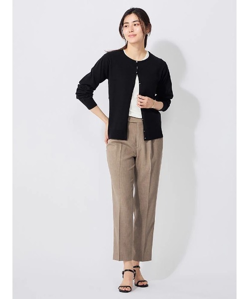 Perfect Suit FActory（パーフェクトスーツファクトリー）の「ソフトタッチカーディガン　オフホワイト/グレー/ピンク（Ｌ．ピンク）（ニット/セーター・レディース・オフホワイト/ライトグレー/ライトピンク/ブラック・M/L）」の10枚目の写真