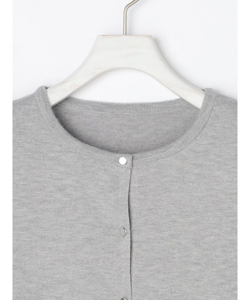 Perfect Suit FActory（パーフェクトスーツファクトリー）の「ソフトタッチカーディガン　オフホワイト/グレー/ピンク（Ｌ．ピンク）（ニット/セーター・レディース・オフホワイト/ライトグレー/ライトピンク/ブラック・M/L）」の18枚目の写真