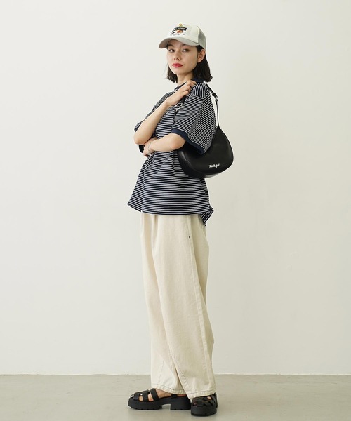 MILKFED.（ミルクフェド）の「HEART CHARM ONE HANDLE BAG（ハンドバッグ・レディース・ブラウン/オフホワイト/ブラック・ONE SIZE）」の6枚目の写真