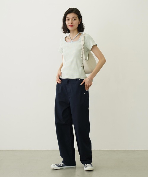 MILKFED.（ミルクフェド）の「HEART CHARM ONE HANDLE BAG（ハンドバッグ・レディース・ブラウン/オフホワイト/ブラック・ONE SIZE）」の8枚目の写真