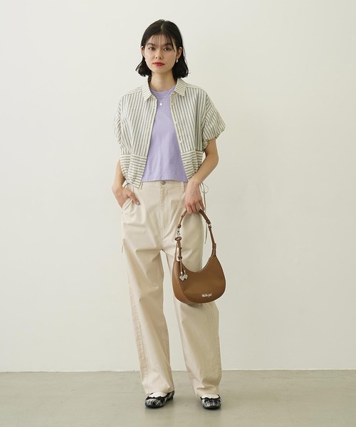 MILKFED.（ミルクフェド）の「HEART CHARM ONE HANDLE BAG（ハンドバッグ・レディース・ブラウン/オフホワイト/ブラック・ONE SIZE）」の11枚目の写真