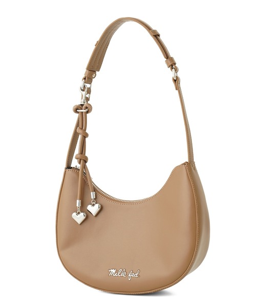 MILKFED.（ミルクフェド）の「HEART CHARM ONE HANDLE BAG（ハンドバッグ・レディース・ブラウン/オフホワイト/ブラック・ONE SIZE）」の15枚目の写真