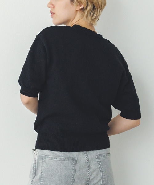 hunch（ハンチ）の「【WEB限定/別注】半袖 サマーニット（ニット/セーター・レディース・ブラック/クリーム/ダークベージュ/ライトグリーン・FREE）」の21枚目の写真