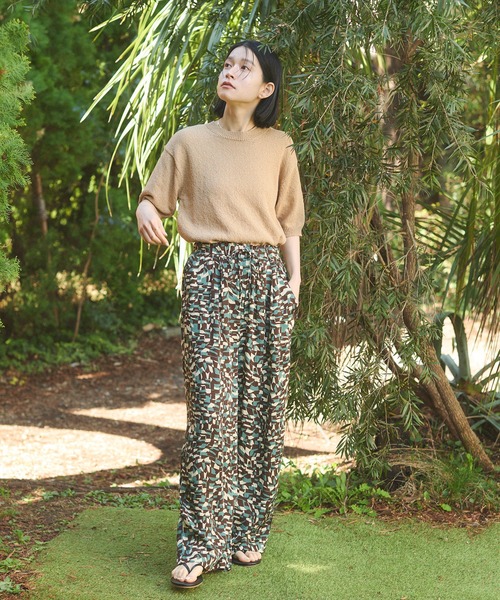 hunch（ハンチ）の「【WEB限定/別注】半袖 サマーニット（ニット/セーター・レディース・ブラック/クリーム/ダークベージュ/ライトグリーン・FREE）」の12枚目の写真