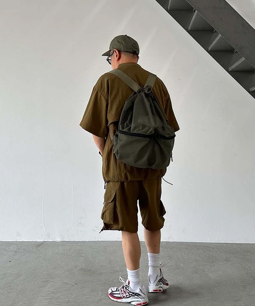 GLOBAL FORME CONCRETE（グローバルフォルムコンクリート）の「【WEEKEND(ER)】WKDMESH DW PACK（バックパック/リュック・メンズ・オリーブ/グレー/ブラック/フレッシュイエロー・FREE）」の4枚目の写真