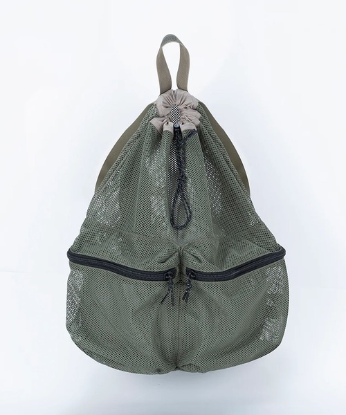 GLOBAL FORME CONCRETE（グローバルフォルムコンクリート）の「【WEEKEND(ER)】WKDMESH DW PACK（バックパック/リュック・メンズ・オリーブ/グレー/ブラック/フレッシュイエロー・FREE）」の10枚目の写真