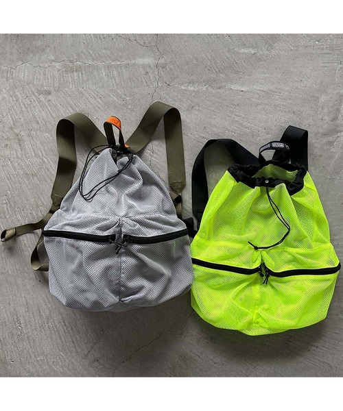 GLOBAL FORME CONCRETE（グローバルフォルムコンクリート）の「【WEEKEND(ER)】WKDMESH DW PACK（バックパック/リュック・メンズ・オリーブ/グレー/ブラック/フレッシュイエロー・FREE）」の6枚目の写真