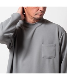 (SA) ジャガード レイヤード 無地 長袖 Tシャツ