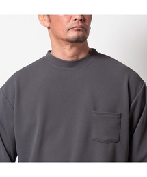 (SA) ジャガード レイヤード 無地 長袖 Tシャツ