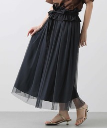 Boutique Ordinary（ブティークオーディナリー）の「ペプラムベルトチュールスカート（スカート）」