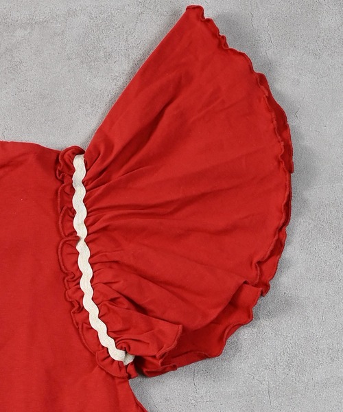 Life Support Products(ライフサポートプロダクツ)の「【COTTON from U.S.A】フリルショルダーワンピース(ワンピース・キッズ・チャコール/レッド/ブルー・100/110/120/130/140/150/90)」の11枚目の写真