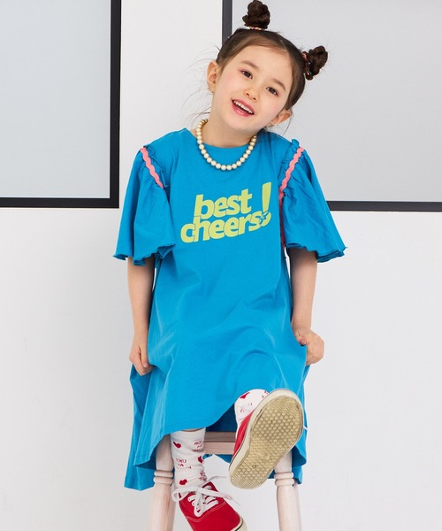 Life Support Products(ライフサポートプロダクツ)の「【COTTON from U.S.A】フリルショルダーワンピース(ワンピース・キッズ・チャコール/レッド/ブルー・100/110/120/130/140/150/90)」の8枚目の写真