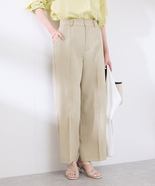 ROPE' PICNIC（ロペピクニック）の「【UVカット・速乾】【リネンライク・シリーズ】ピンタックワイドスラックスパンツ/セットアップ対応（その他パンツ・レディース・グレー系その他/ダークブラウン/ネイビー/ベージュ/チャコールグレー・36/40/38）」の22枚目の写真