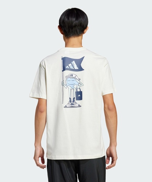 [ADIDAS] Tシャツ 半袖 デストロイド グラフィック ホワイト adidas GRAPHIC TEE ホワイト（アディダス グラフィック ティー