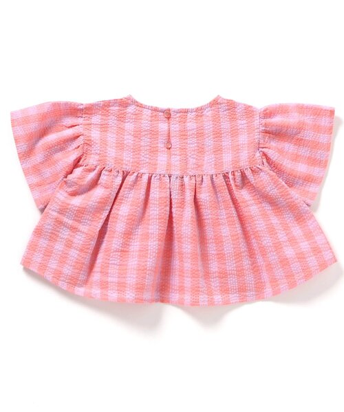 BREEZE（ブリーズ）の「【リンク/ジュニア対応】フリルチェックチュニック（チュニック・キッズ・ブラック/ピンク/イエロー・80/90/100/110/120/130/140）」の10枚目の写真