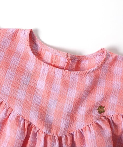 BREEZE（ブリーズ）の「【リンク/ジュニア対応】フリルチェックチュニック（チュニック・キッズ・ブラック/ピンク/イエロー・80/90/100/110/120/130/140）」の11枚目の写真