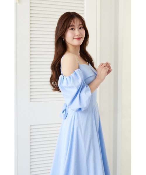 Papillon Stripe Shirt Dress（ワンピース）｜Her lip to（ハー